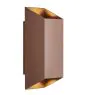 Nordlux Nico Applique Murale Aluminium Rouille Up & Down | IP54 - Convient pour 2x GU10